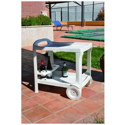 Carrello Portavivande In Plastica 'borneo' - Bianco - Foto 1