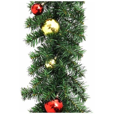 Ghirlanda di Natale Decorata con Palline e Luci a LED 5 m - Foto 6