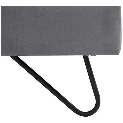 Letto Matrimoniale In Tessuto Grigio 160 X 200 Cm Lannion - Foto 24