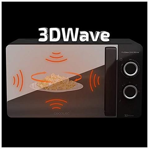 01526 Forno Microonde Proclean 3040 Mirror Capacità 20 L Potenza 700 W Colore Nero - Foto 2