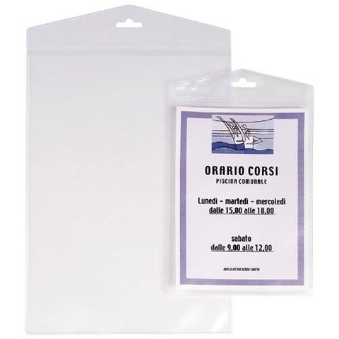 Buste Porta Avvisi Appendimi 22x30cm Confezione 10 Pz - Foto 1