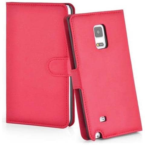 Custodia Compatibile Con Samsung Galaxy Note Edge In Rosso Carminio - Coperchio Protettiva Con Chiusura Magnetica, Funzione Stand E Tasca Per Le Carte - Foto 2