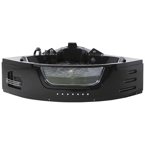 Vasca Da Bagno Angolare Nera Con Led 140 Cm Martinica - Foto 12