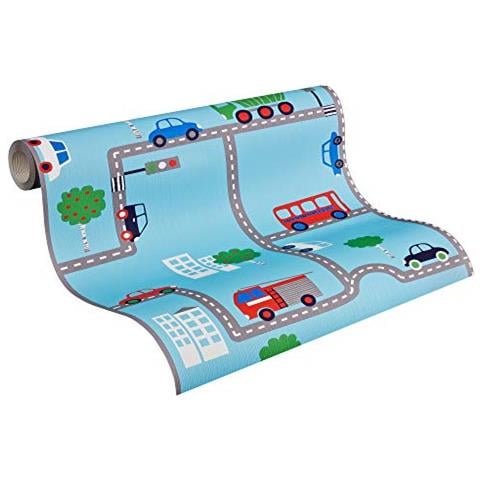 A. s. Cr? ation 936321 - Carta Da Parati Boys And Girls 4 Traffico, Colore: Blu, Multicolore - Foto 3