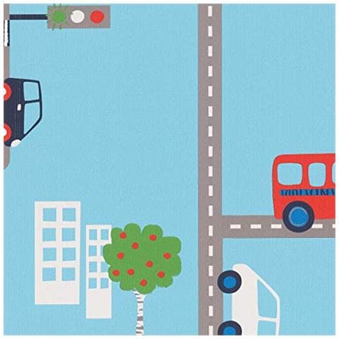 A. s. Cr? ation 936321 - Carta Da Parati Boys And Girls 4 Traffico, Colore: Blu, Multicolore - Foto 1