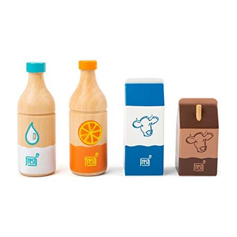 -11438 Set Bevande Fresh, Legno, Ruolo, Accessori Per Ogni Negozio, 4 Pezzi Giocattoli, Multicolore, 11438 - Foto 1