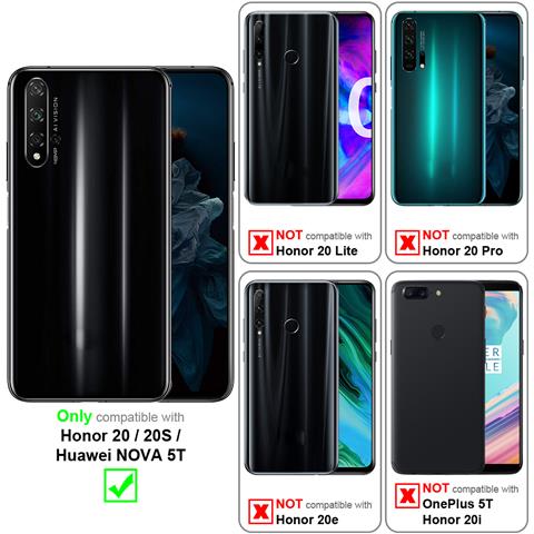 Custodia Compatibile Con Huawei Nova 5t / Honor 20 / Honor 20s In Liquid Nero - Coperchio Protettivo In Silicone Tpu Flessibile - Foto 11