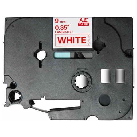 Cassetta Nastro Tz-222 Tze-222 Compatibile Brother Testo Rosso Su Bianco 9mmx8mt Tz222 Laminato Alta Qualita' - Foto 1