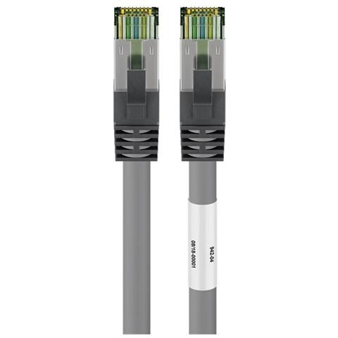 Goobay - Patch-kabel - Rj-45 (m) Bis Rj-45 (m) - 10 M - Sftp, Pimf - Cat 8.1 - Halogenfrei, Geformt, Ohne Haken, Verseilt - Grau (55141) - Foto 9