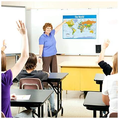 Mappa Del Mondo Geografia Poster Gloss Paper Misura 850 Millimetri X 594 Millimetri (a1) Geografia Aula Poster Grafici Istruzione Di Daydream Education - Foto 3