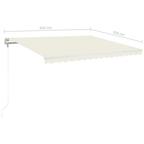 Tenda Automatica con Sensore Vento e LED 450x350 cm Crema - Foto 2