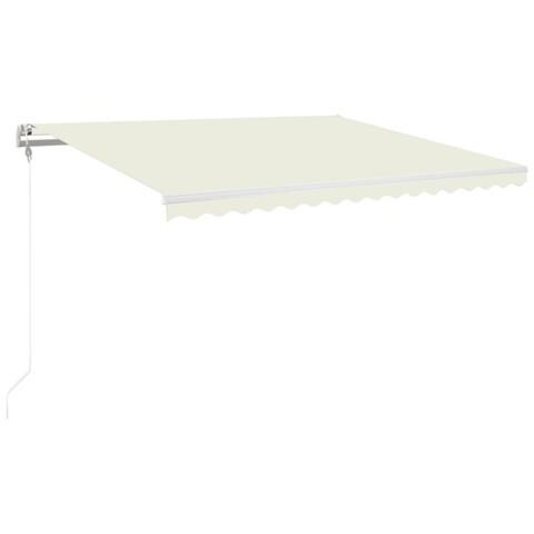 Tenda Automatica con Sensore Vento e LED 450x350 cm Crema - Foto 1