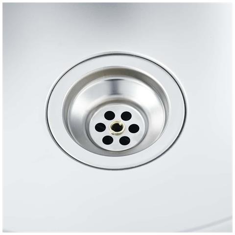 Lavello Cucina Doppia Vasca 800x500x155 mm Argento Acciaio Inox - Foto 2