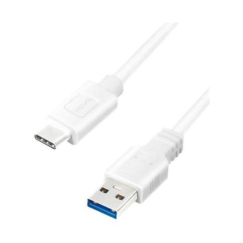 Cavo Logilink Usb 3.2 Gen 1x1 Cu0174 1 M, Bianco, Usb-a Maschio, Usb-c Maschio - Foto 1