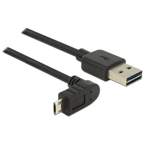83849, USB A, Micro-USB B, Maschio / maschio, Dritto, Ad angolo, Oro - Foto 1