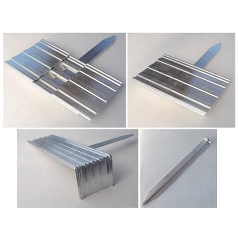 Set Di Ancoraggio A Terra Per Bordure Per Aiuole In Alluminio Ultra Resistenti 10 Cm | Bordure Per Aiuole | Aiuole Giardino - Foto 2