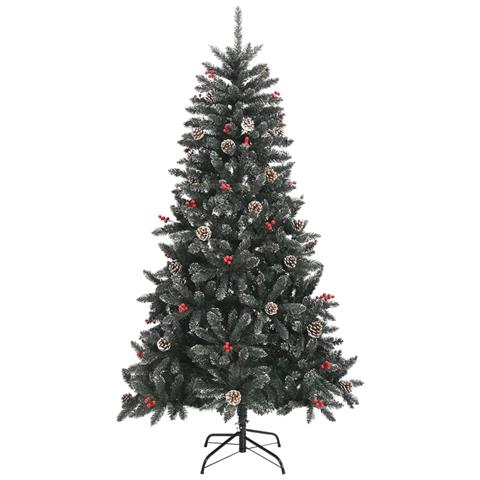 Albero Di Natale Artificiale Con Base Verde 180 Cm Pvc - Foto 9