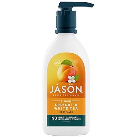 Jason Natural Body Wash & Shower Gel, Albicocca Luminosa E Tè Bianco, 30 Oz - Foto 1