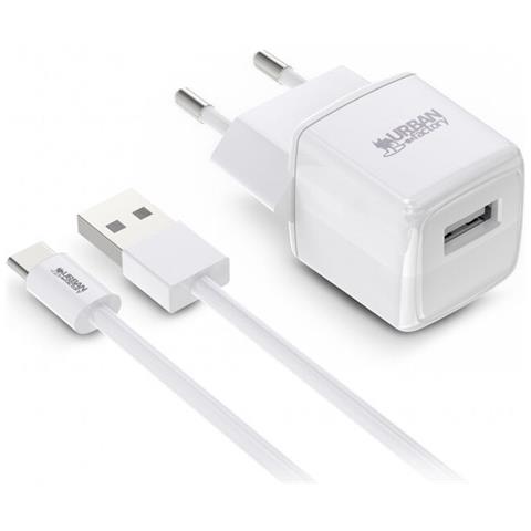 Caricabatterie Da Parete + Cavo Usb-c Urban Factory Psc25uf Bianco 12 W - Foto 2