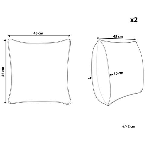 Set Di 2 Cuscini Verdi Con Motivo Floreale 45 X 45 Cm Tsotyli - Foto 2