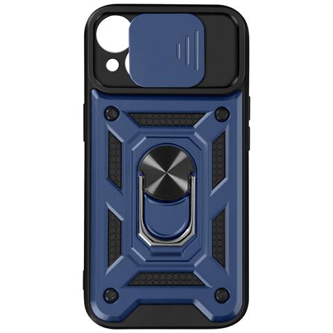 Cover Per Iphone 15 Anello Supporto Coprifotocamera Scorrevole, Blu Scuro - Foto 2