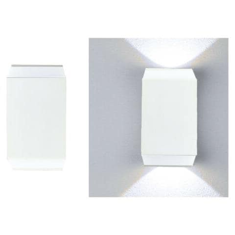 Applique Parete Led 6w Lampada Muro Ip65 Moderno Doppia Luce Fredda 6000k - Foto 1