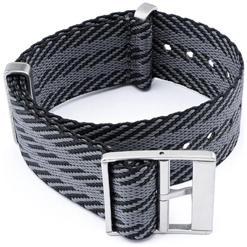 Cinturino Per Orologio In Nylon Per Tudor Heritage Black Bay Black+grey Xl - Foto 4