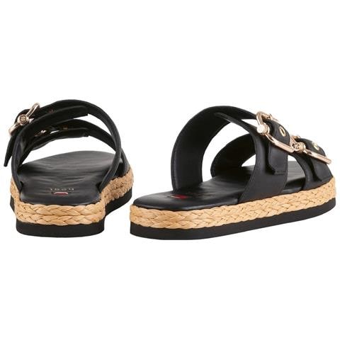 Elsa Slippers Ciabatte Pelle Scarpe Donna Nero Eu 36, 3-100720 0100 - Foto 3
