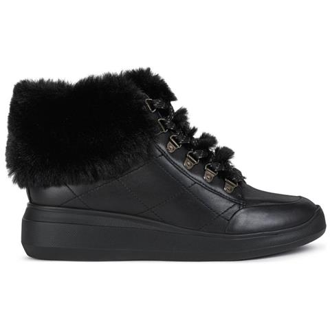 D Rubidia Black Sneakers Pelle Di Mucca Scarpe Donna Nero Eu 39, D04apc-085bh C9999 - Foto 2