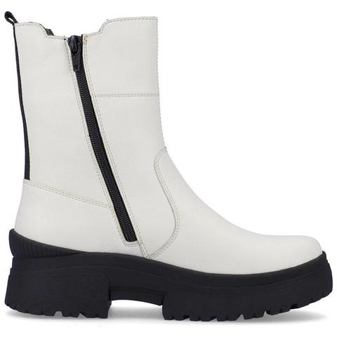 White Casual Closed Booties Stivaletti Pelle Scarpe Donna Bianco Eu 38, W0380-80 - Foto 3