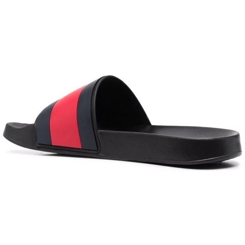 Rubber Flag Pool Slide Infradito Gomma Scarpe Uomo Nero Eu 42, Fm0fm04263 Bds - Foto 3