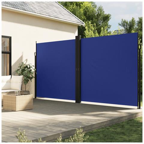 Tenda Da Sole Laterale Retrattile Blu 220x1000 Cm - Foto 1