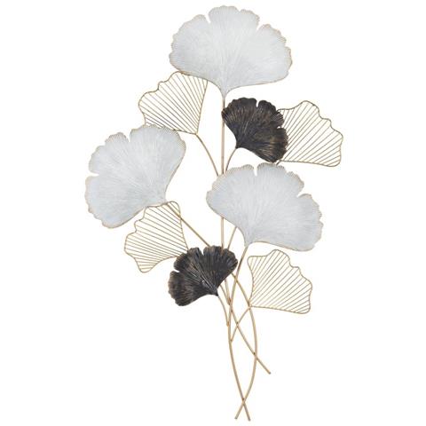 Decorazione In Metallo 3d Foglia 29 - Multicolore - Metallo - 66x4x109 Cm - Foto 1