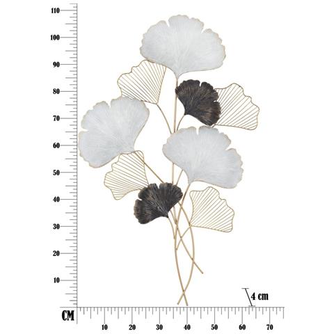 Decorazione In Metallo 3d Foglia 29 - Multicolore - Metallo - 66x4x109 Cm - Foto 6