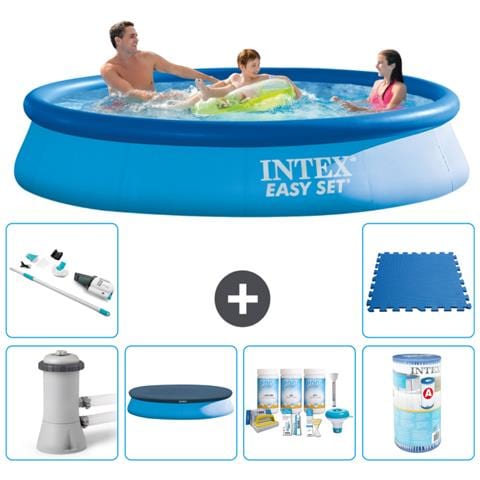 Piscina Fuori Terra - In Giro - 366x76 Cm - Blu - Include Accessori Coordinati A1051 - Foto 1