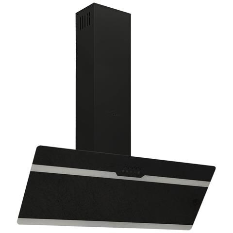 Lusso Casadino -  Cappa A Parete 90 Cm In Acciaio E Vetro Temperato Nero - Foto 1