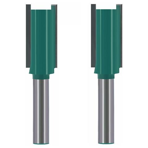 Punta Per Fresa Diritta Con Codolo Da 1/4"" Con Taglierina (confezione Da 2)   B - Foto 1