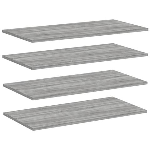 Lusso Casadino - Mensole Parete 4pz Grigio Sonoma 80x40x1,5cm Legno Multistrato - Foto 1