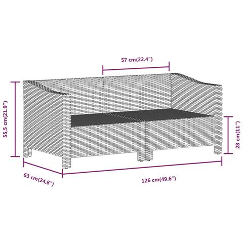 Set Divani da Giardino 6 pz con Cuscini in Polyrattan Grigio - Foto 9