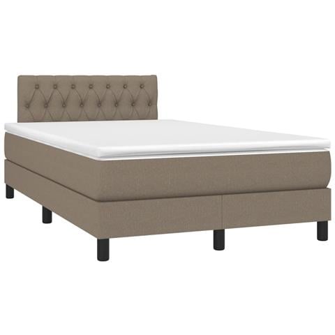 Giroletto a Molle con Materasso Tortora 120x190 cm in Tessuto - Foto 1