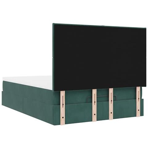 Struttura Letto Pouf con Materassi 140x200 cm in Velluto - Foto 9