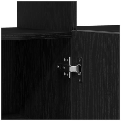 Mobile con luci LED Rovere Nero 80x35x75 cm in legno ingegnerizzato - Foto 9