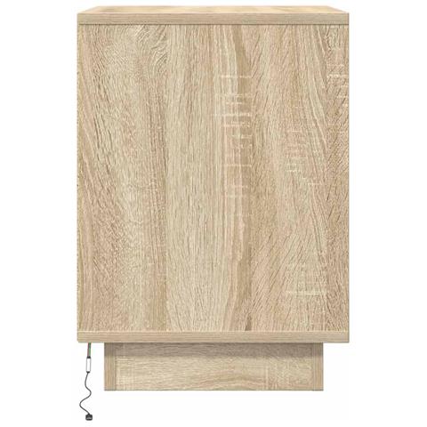 Comodini con Luci a LED 2 pz Rovere Sonoma 38x34x50 cm - Foto 9