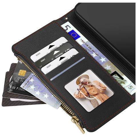 Custodia Folio Per Samsung Galaxy A56 Con Cerniera E Tracolla Rimovibile - Foto 2