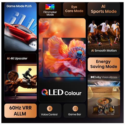 65E77Q 165,1 cm (65") 4K Ultra HD Smart TV Wi-Fi Nero - Foto 2