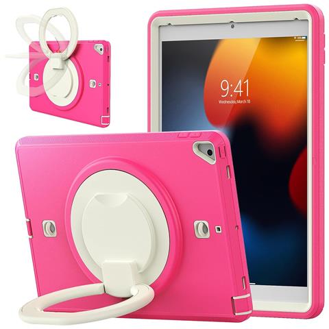 Custodia Per Ipad 9/8 10.2” Con Supporto E Tracolla Rosa - Foto 1