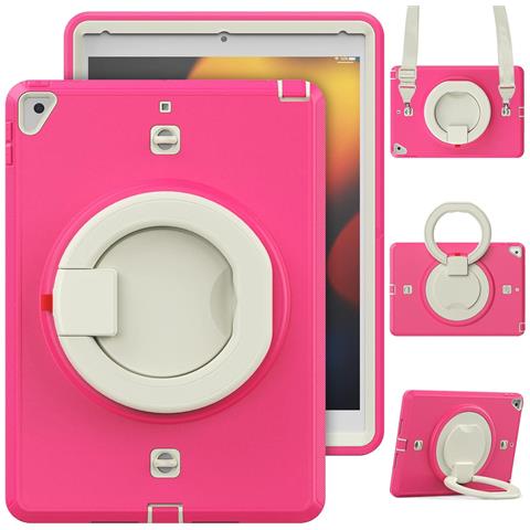 Custodia Per Ipad 9/8 10.2” Con Supporto E Tracolla Rosa - Foto 4