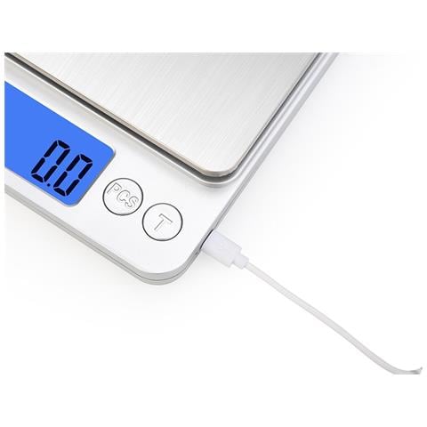 Bilancia Da Cucina Digitale 3kg Con Batteria, Bilancia Alimentare In Acciaio Inossidabile Con Funzione Tara E Conteggio - Foto 2