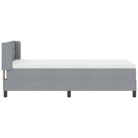 Letto box spring con materasso Grigio chiaro 100 x 200 cm - Foto 9