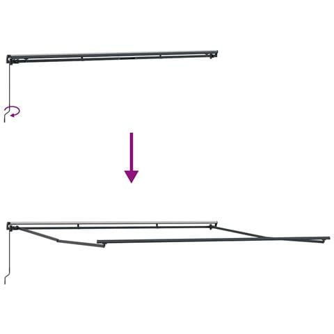 Tenda da Sole Antracite 4,5 × 3,5 m Metallo - Foto 9